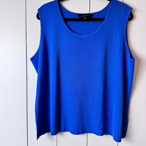 Ming Wang Blouse Blue size 1X - Picture 2 of 10